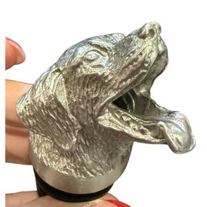 Menagerie Wine Pourer Aerator Labrador‎ Pup Stainless Steel Sculpted New In Box